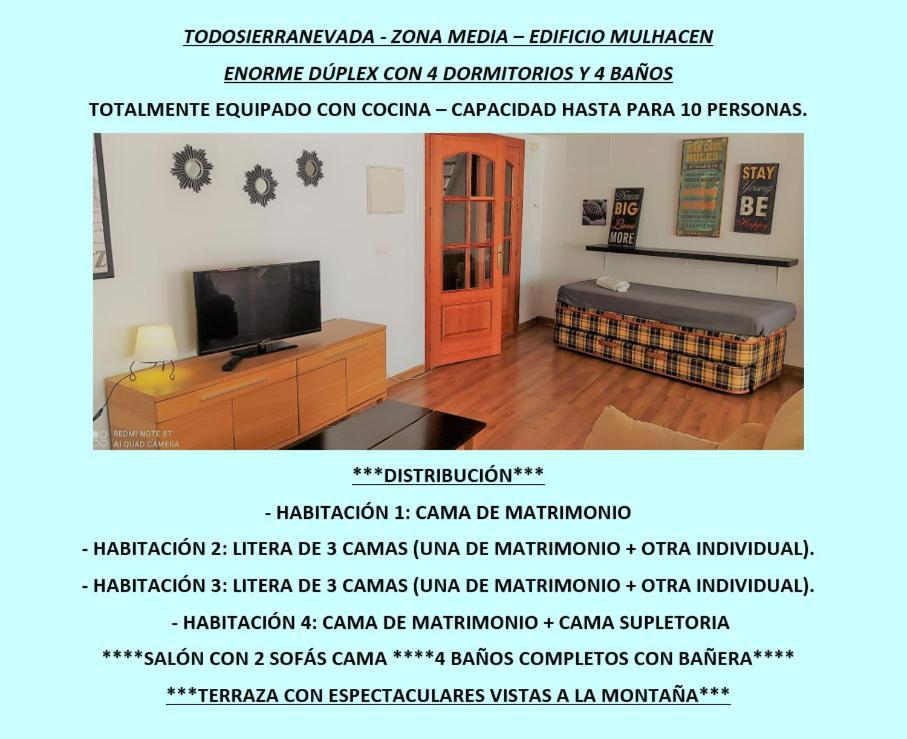 Todosierranevada - Duplex 4 Dormitorios - Vistas Espectaculares A La Montana Sierra Nevada Dış mekan fotoğraf